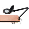 Global Industrial™ 5 Diopter LED Magnifying Lamp With Covered Metal Arm Black
