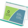 Lorell® Acrylic Transparent Green Edge Business Card Holder