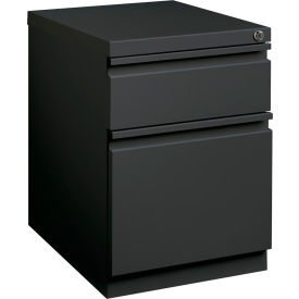 Hirsh Industries®20"" Deep Mobile Pedestal Box/File - Charcoal
