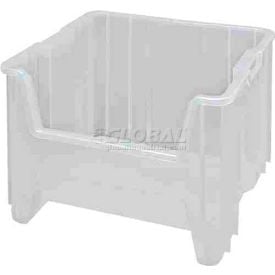Quantum Heavy-Duty Giant Stacking Bin 16-1/2""W x 17-1/2""D x 12-1/2""H Clear