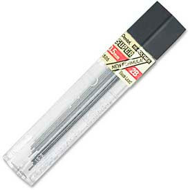 Pentel® Super Hi-Polymer Lead Refill Fine 2B Leads 0.5mm Black 12/Tube