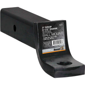 Buyers Products 2-1/2"" Heavy-Duty Ball Mount w/ 3"" Drop x 10"" Long Tube  - 1803405