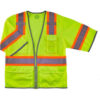 Ergodyne® GloWear® 8346Z Hi-Vis Two Tone Surveyor Vest Zipper Class 3 S/M Lime