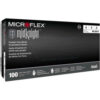 Ansell MidKnight® MK-296 Nitrile Powder Free Disposable Gloves 4.7 Mil Black XL 100/Box