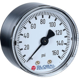 Global Industrial™ 2-1/2"" Pressure Gauge 100 PSI/KPA 1/4"" NPT CBM Steel