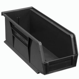 Global Industrial™ Plastic Hang & Stack Bin 10-7/8""L x 4-1/8""W x 4""H Black