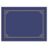 Geographics® Award Certificate Document Cover 12-1/2"" x 9-3/4"" Metallic Blue 6/Pack