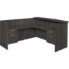 Regency Legacy Double Box File Pedestal Reception Desk Ash Grey