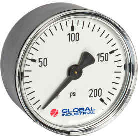Global Industrial™ 1-1/2"" Pressure Gauge 60 PSI/KG/CM2 1/8"" NPT CBM Plastic