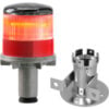3337-00001 Solar Powered LED Strobe Lights Red Bulb