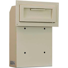 Protex Through-The-Door Depository Drop Box Beige 10""W x 4-1/4""D x 15""H