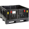 Global Industrial™ Folding Bulk Shipping Container 48""Lx45""Wx25""H 1500 Lb. Capacity Black