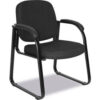 Alera® Genaro Series Fabric Half-Back Sled Base Guest Chair Black