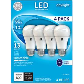 Led Daylight A19 Dimmable Light Bulb 10 W 4/Pack