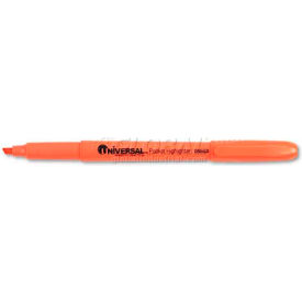 Universal Pocket Clip Highlighter Chisel Tip Fluorescent Orange Ink 1 Dozen