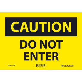 Global Industrial™ Caution Do Not Enter 7x10 Pressure Sensitive Vinyl