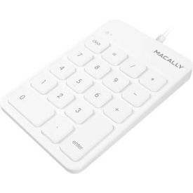 Macally USB Wired 18-Key Numeric Keypad White