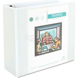 Universal One Comfort Grip Deluxe Plus D-Ring View Binder 4"" Capacity 8-1/2 x 11 White