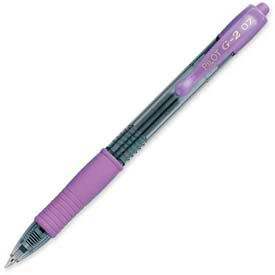 Pilot® G2 Gel Retractable Rollerball Pen Fine 0.7mm Purple Ink Dozen