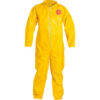 DuPont™ Tychem® 2000 Coverall Front Zipper Serged Seams Yellow MD 12/Qty