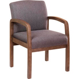 Boss Guest Chair - Slate Gray - Driftwood Base