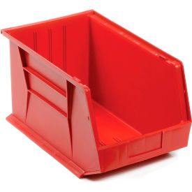Plastic Stack & Hang Bin 11""W x 16""D x 8""H Red