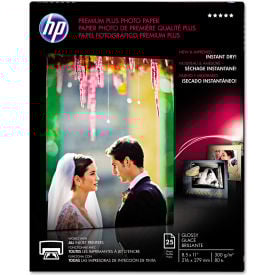 HP Premium Plus Photo Paper 8-1/2"" x 11"" Glossy White 25 Sheets/Pack