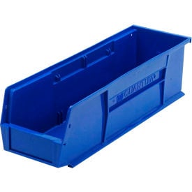 Quantum Storage 5-1/2""W x 18""D x 5""H Ultra Series Stack and Hang Bin Blue Polypropylene 4 Slots