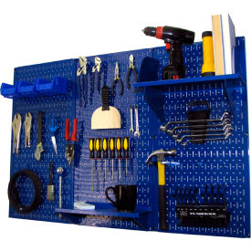 Wall Control Pegboard Standard Tool Storage Kit Blue 48"" X 32"" X 9""