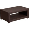 Flash Furniture Outdoor Faux Rattan Coffee Table - Chocolate Brown