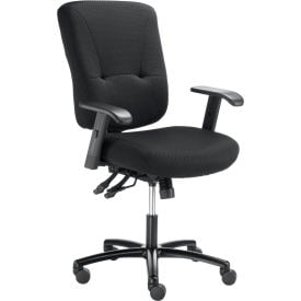 Interion® Big & Tall Manager Chair With High Back & Adjustable Arms Fabric Black