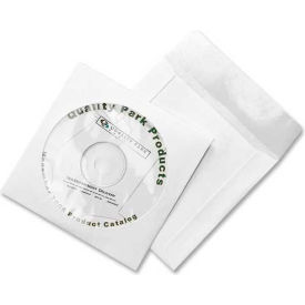 Quality Park® CD/DVD Sleeves 77203 Moisture/Tear Resistant 4-7/8"" X 5"" 100/Pk White