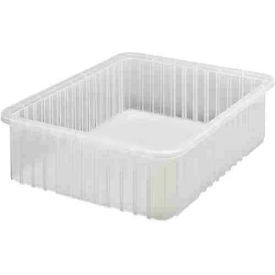 Global Industrial™ Plastic Clear-View Dividable Grid Container 22-1/2""L x 17-1/2""W x 6""H