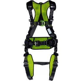 Miller® H700 Construction Comfort Harness Quick Connect Buckle Back Front & Side D-RingL/XL