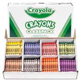 Crayola® Large Crayons Classpack 8 Colors 400/Box