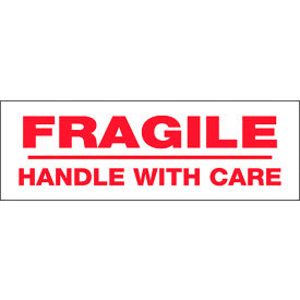 Tape Logic® Carton Sealing Tape Fragile Handle w/ Care 2"" x 110 yds. Red/White