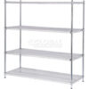 Nexel® 4 Shelf Poly-Z-Brite® Quick Adjust Wire Shelving Unit Starter 60""W x 24""D x 63""H