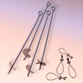 4 Pcs 30"" Auger Anchor