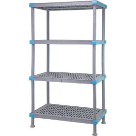 Quantum Millenia™ Shelving Unit 42""W X 18""D X 50""H 4 Open Grid Shelves