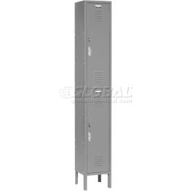 Global Industrial Capital® 2-Tier 2 Door Locker 12""W x 18""D x 78""H Gray Unassembled