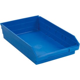 Global Industrial™ Plastic Nesting Storage Shelf Bin 11-1/8""W x 17-7/8""L x 4""H Blue
