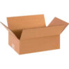 Global Industrial™ Flat Cardboard Corrugated Boxes 12""L x 8""W x 4""H Kraft