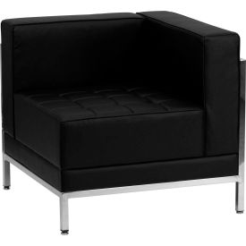 Flash Furniture Right Corner Modular Lounge Chair - Leather - Black - Hercules Imagination Series