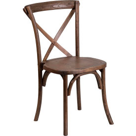 Flash Furniture Stackable Early American Wood Cross Back Chair - Ash - Hercules Series