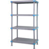 Quantum Millenia™ Shelving Unit 60""W X 24""D X 50""H 4 Solid Shelves Dunnage Stand