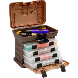Plano StowAway® 135430 Drawer Rack System 4 Boxes 11""L x 7-1/4""W x 10""H Gray/Sandstone