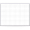 Ghent 2"" x 2"" Grid Graphic Whiteboard - Magnetic Steel Surface - 4' x 8' - Silver Frame