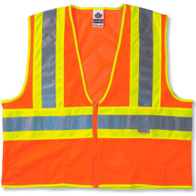 Ergodyne® GloWear® 8230Z Class 2 Two-Tone Vest Orange L/XL