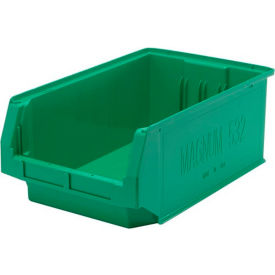 Quantum Plastic Magnum Stacking Bin 12""W x 20""D x 8""H Green