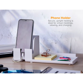 Bostitch Office Konnect™ Desk Organizer Power Base with Phone Stand